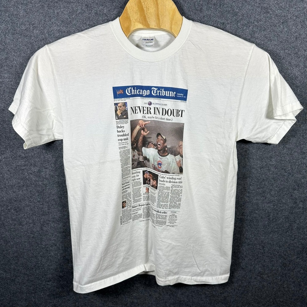 Chicago Cubs Soriano 2007 Chicago Tribune Newspaper T-Shirt L - Picture 2 of 7